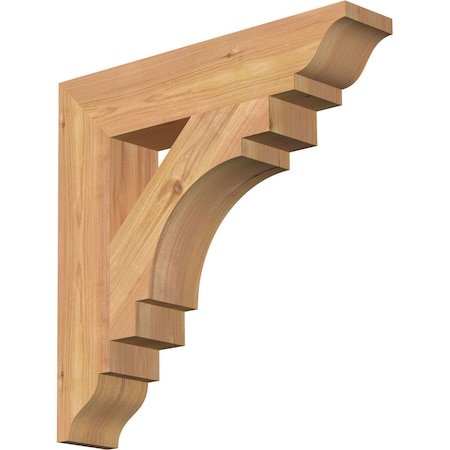 Ekena Millwork Merced Traditional Smooth Bracket, Western Red Cedar, 3 1/2"W x 18"D x 18"H BKT04X18X18MRC01SWR